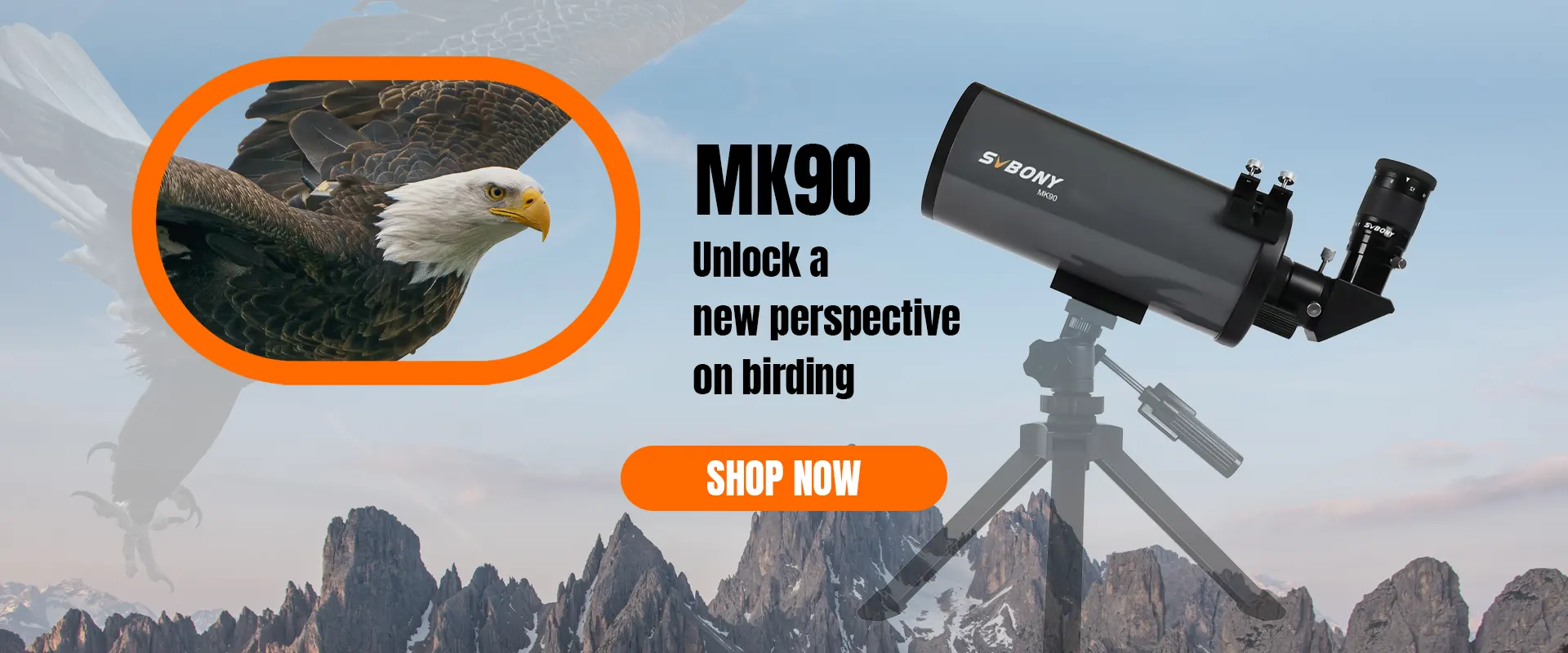 MK90 90mm Portable Maksutov Cassegrain Telescope – Great for Bird Watching
