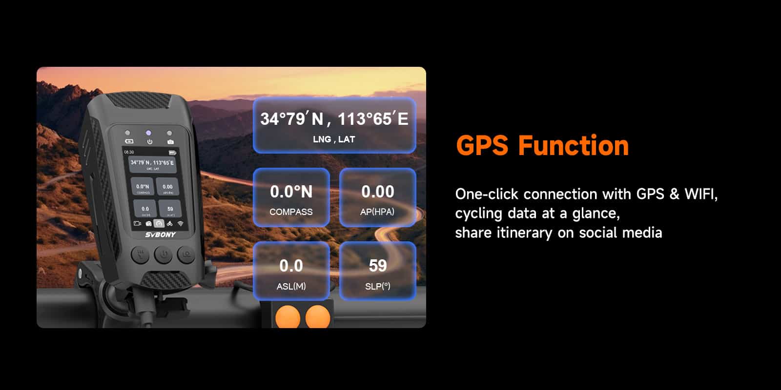 4K wifi gps cycling video camera