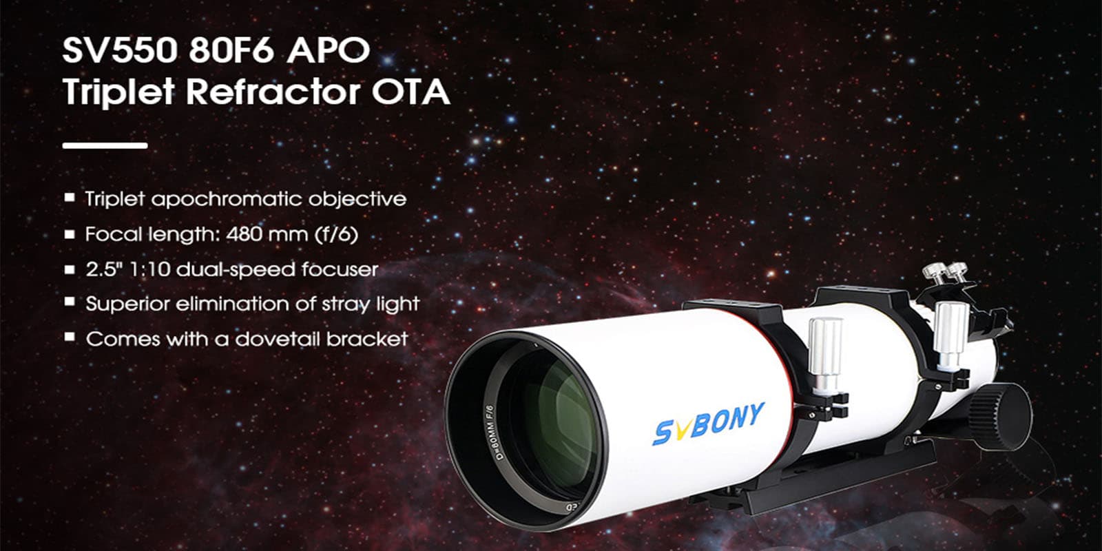 SV550 80apo telescope